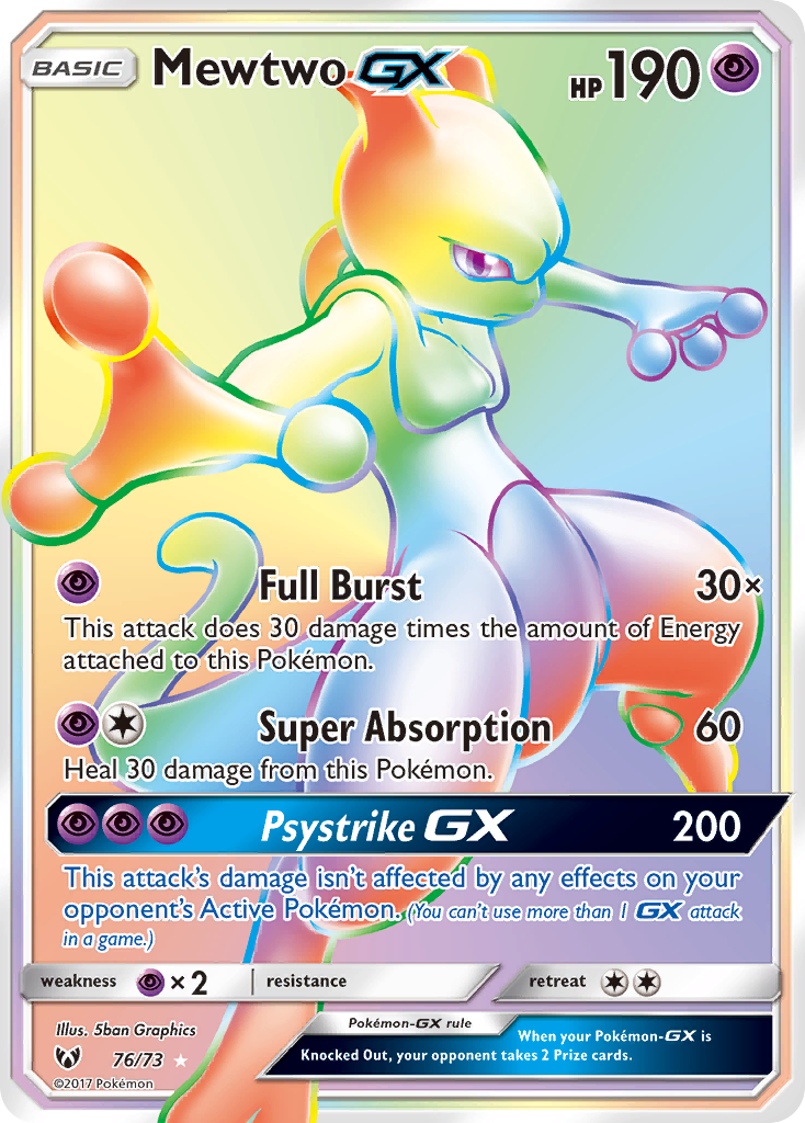 Shining Legends Mewtwo GX #76/73