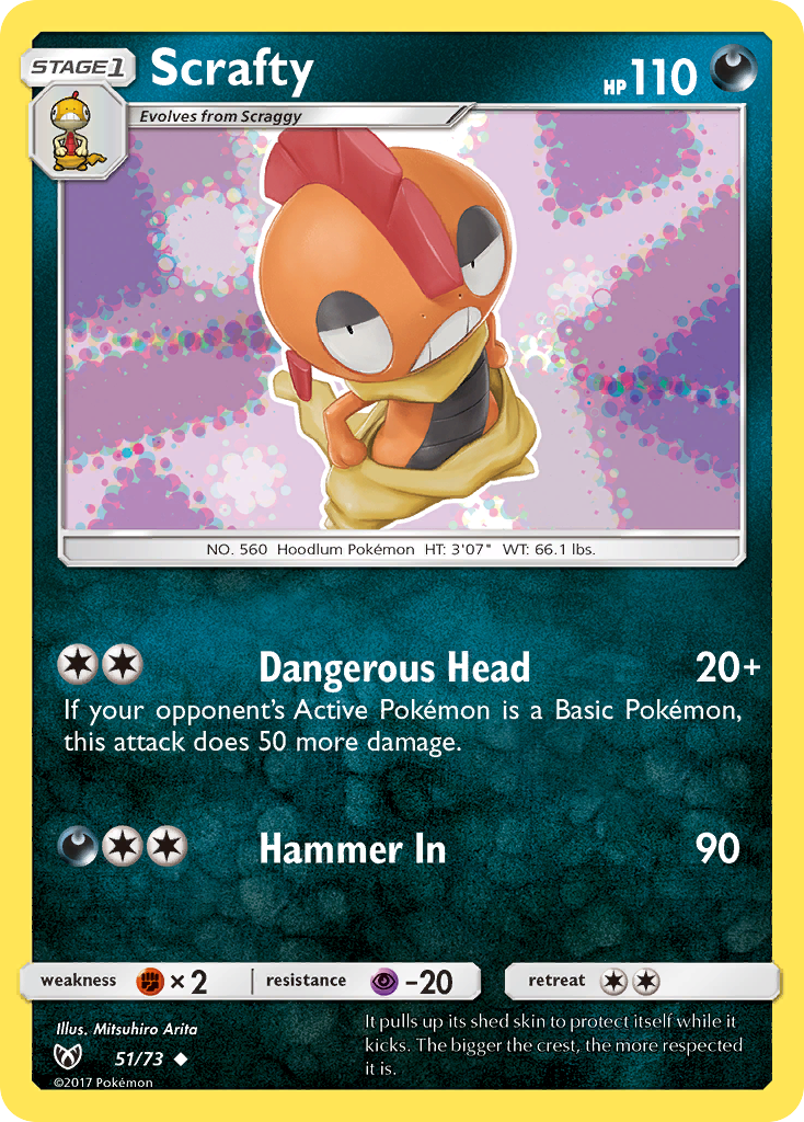 Shining Legends Scrafty #51/73