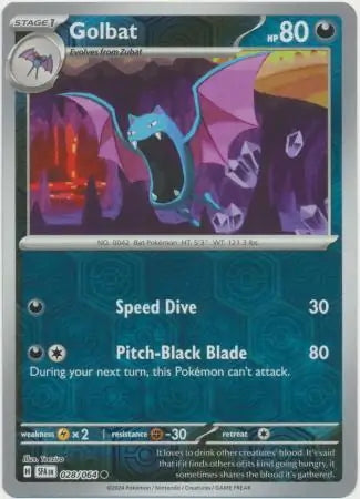 Shrouded Fable Golbat #28/64 reverse holo