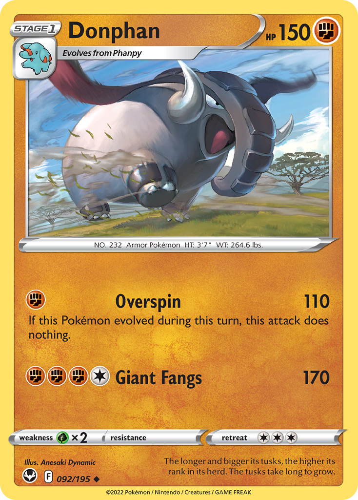 Silver Tempest Donphan #92/195