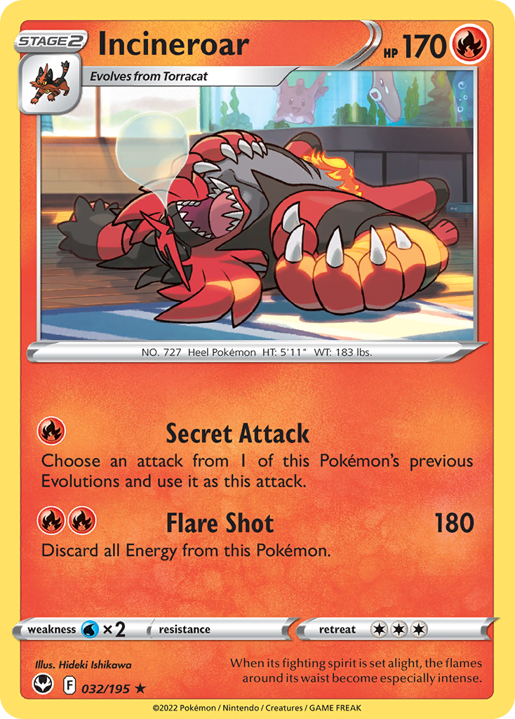 Silver Tempest Incineroar #32/195