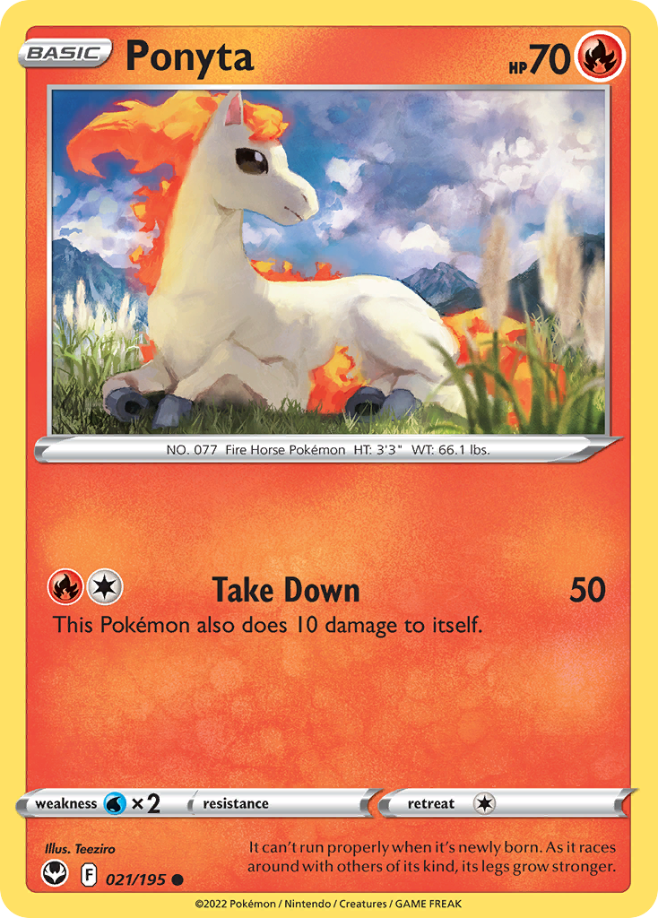 Silver Tempest Ponyta #21/195