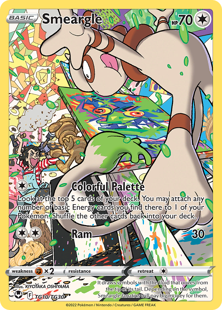 Silver Tempest Trainer Gallery Holo Smeargle #TG10/30