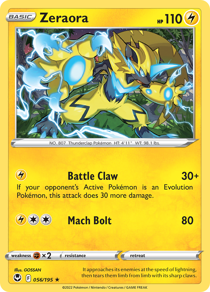 Silver Tempest Zeraora #56/195