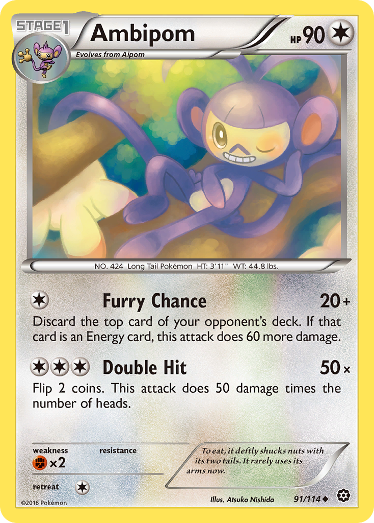 Steam Siege Ambipom #91/114