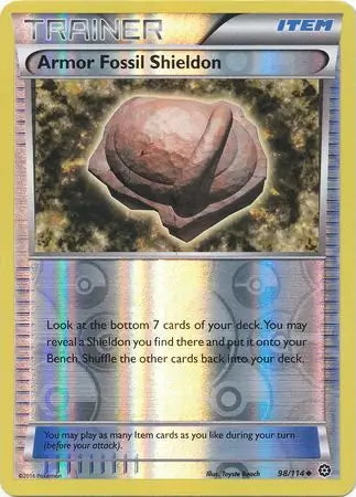 Steam Siege Armor Fossil Shieldon #98/114 reverse holo