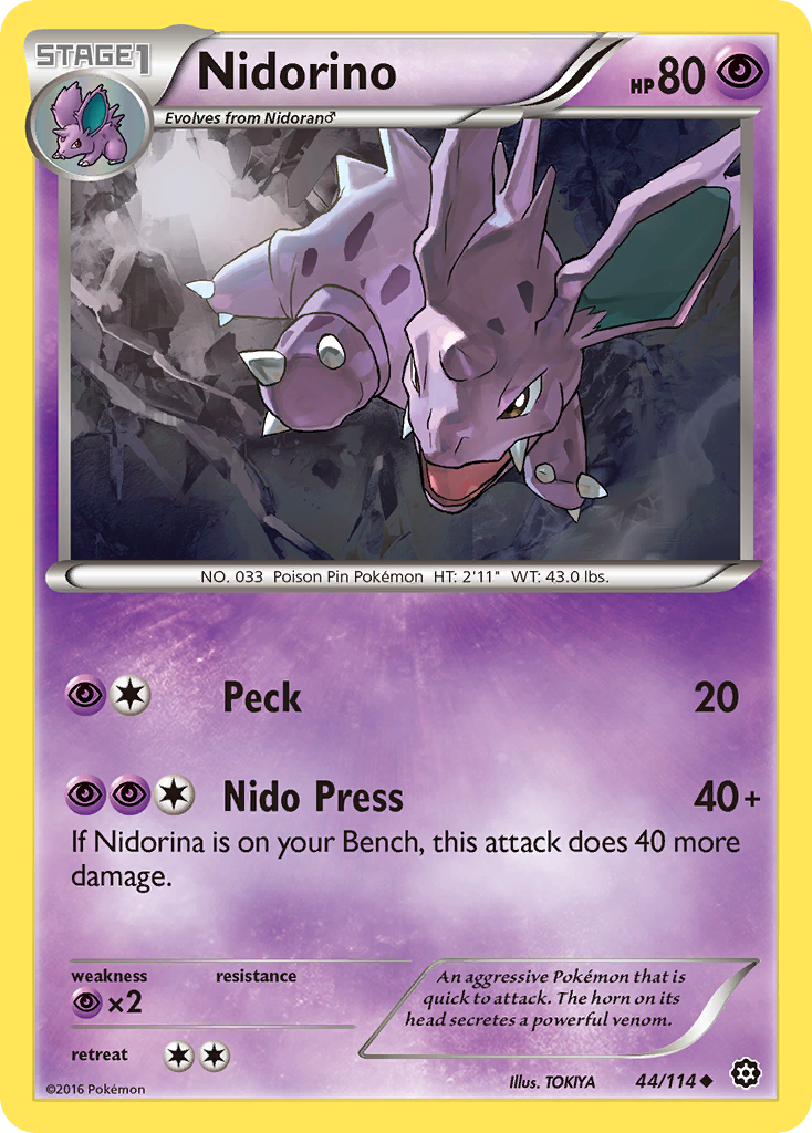 Steam Siege Nidorino #44/114