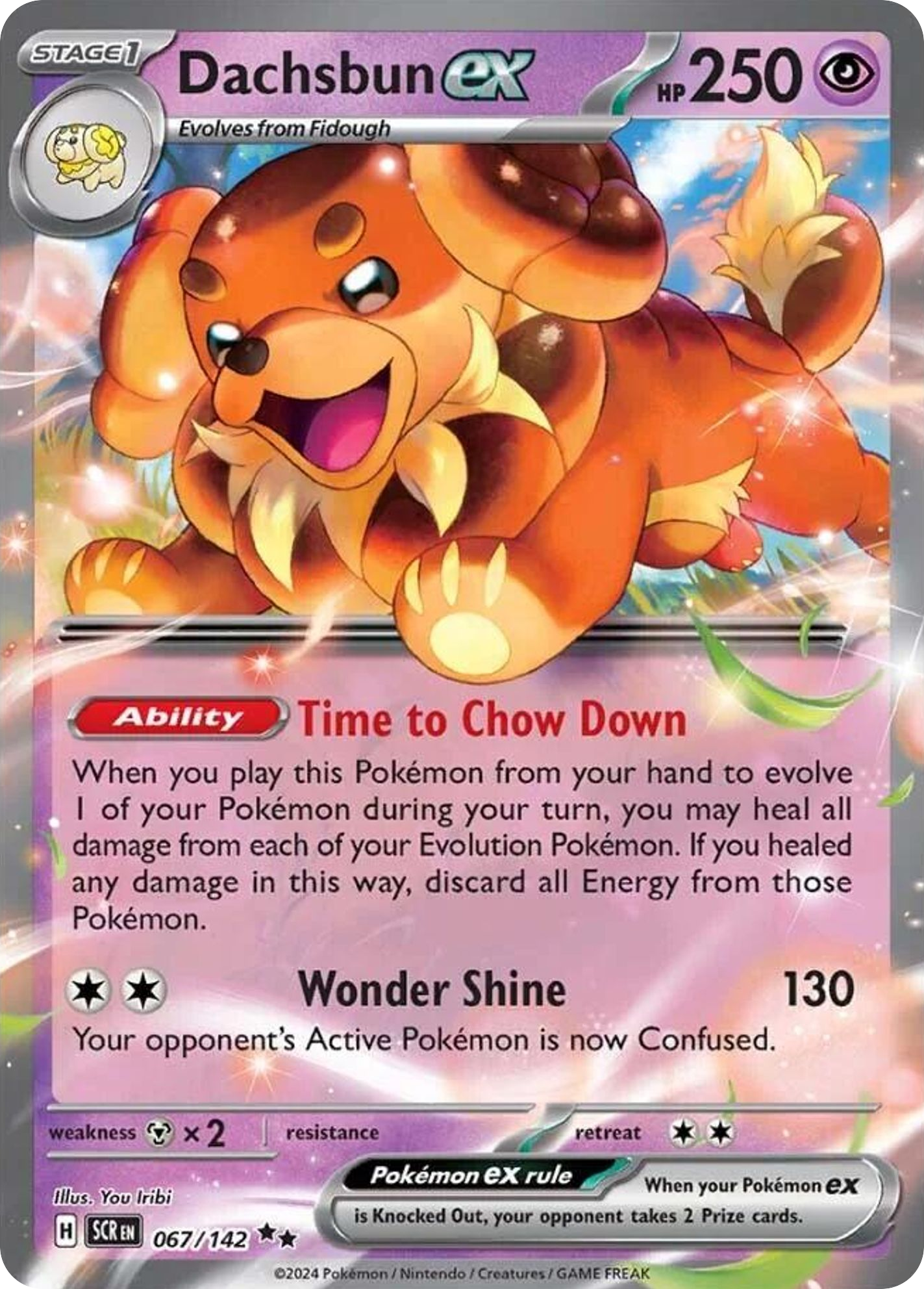 Stellar Crown Holo Dachsbun ex #67/142