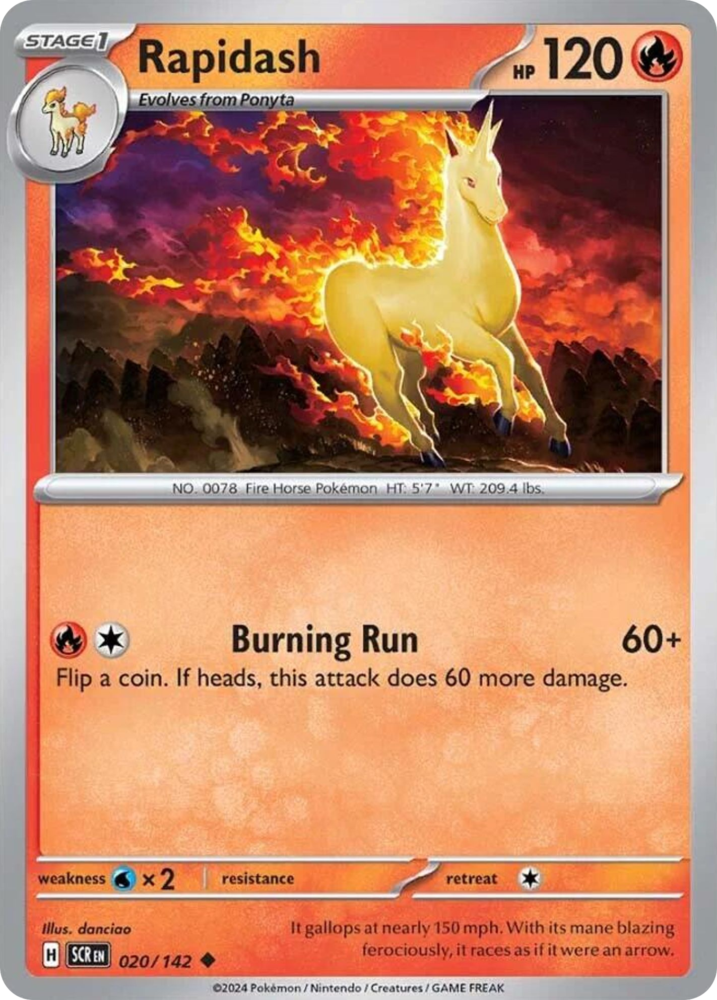 Stellar Crown Rapidash #20/142