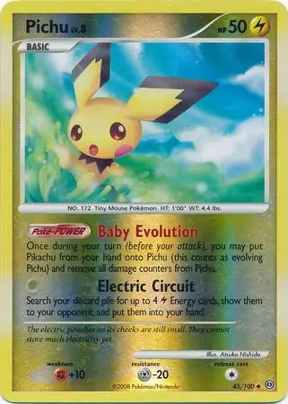 Stormfront Pichu #45/100 reverse holo