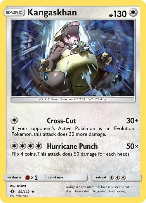 Sun & Moon Holo Kangaskhan #99/149
