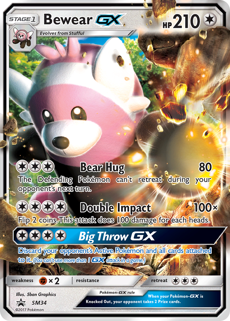 Sun & Moon Promo Bewear GX #34