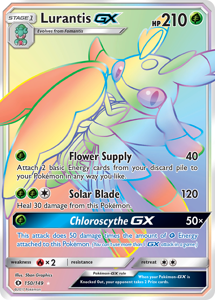 Sun & Moon Secret Rare Lurantis GX #150/149