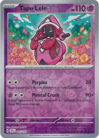 Surging Sparks Tapu Lele #92/191 reverse holo