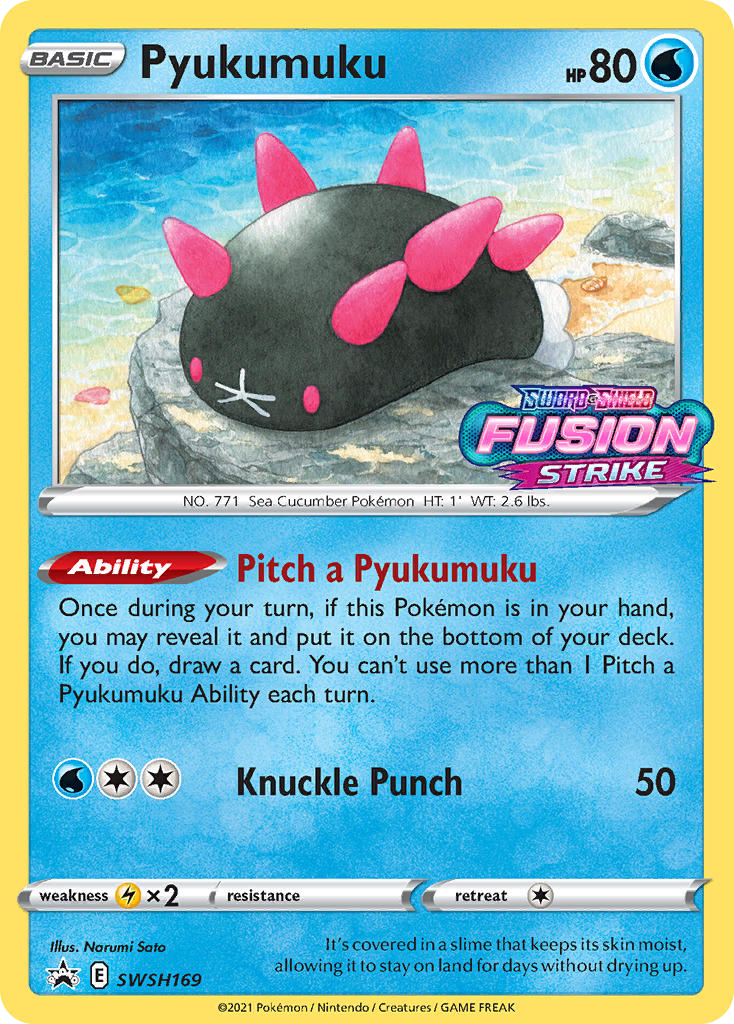 Sword & Shield Promo's Holo Pyukumuku #169