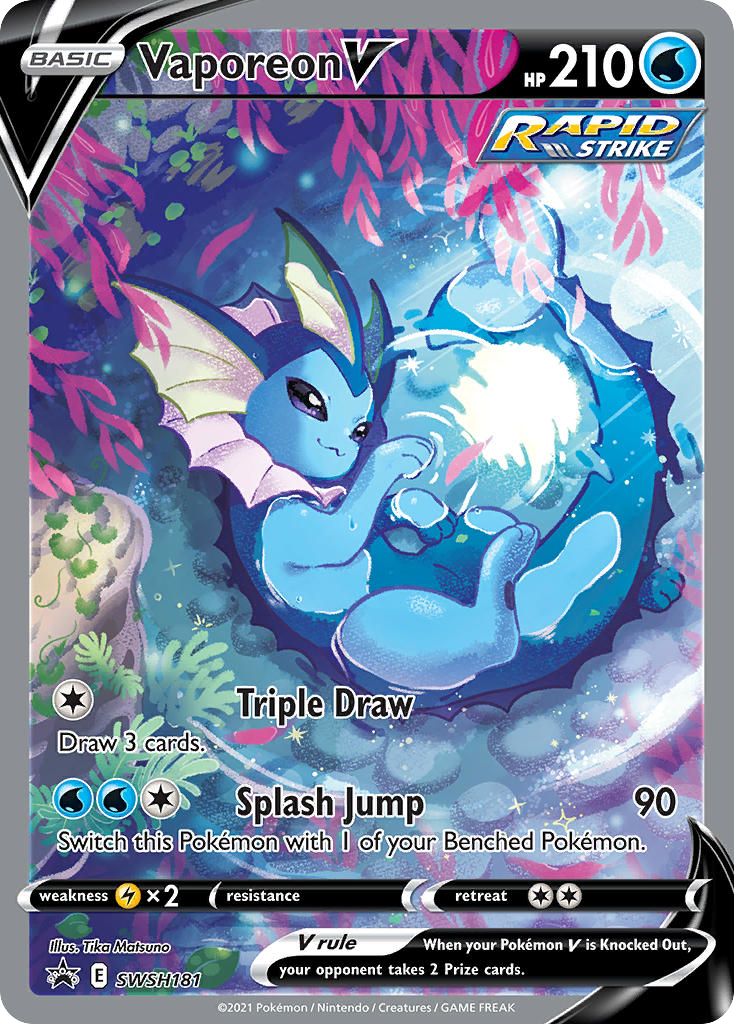 Sword & Shield Promo's Vaporeon V #181