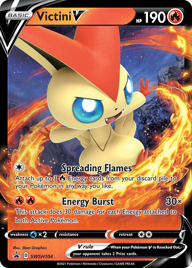 Sword & Shield Promo's Victini V #104