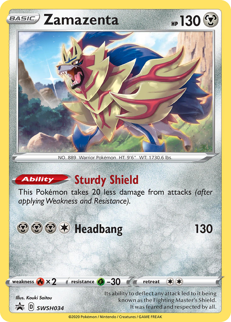 Sword & Shield Promo's Zamazenta #34