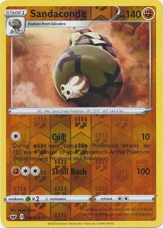 Sword & Shield Sandaconda #109/202 reverse holo