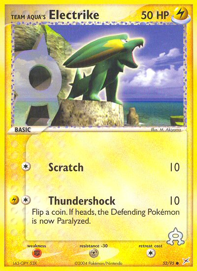 Team Magma v Aqua Team Aqua's Electrike #52/95