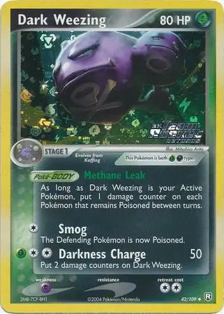 Team Rocket Returns Dark Weezing #42/109 reverse holo