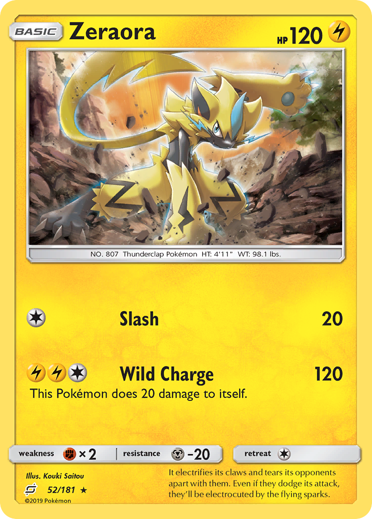 Team Up Holo Zeraora #52/181
