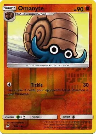 Team Up Omanyte #75/181 reverse holo