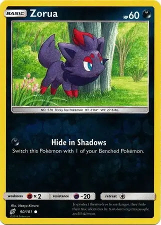 Team Up Zorua #90/181 reverse holo