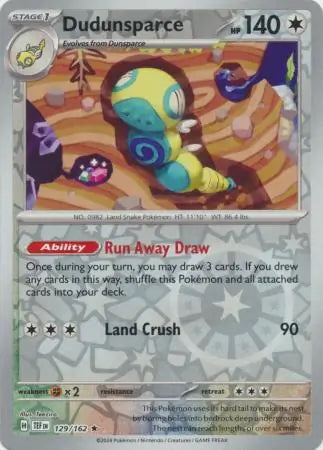 Temporal Forces Dudunsparce #129/162 reverse holo