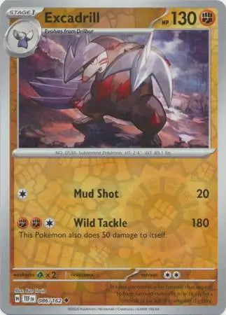 Temporal Forces Excadrill #86/162 reverse holo