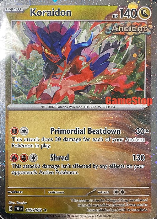 Temporal Forces Koraidon #119 Gamestop Promo