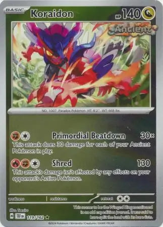 Temporal Forces Koraidon #119/162 reverse holo
