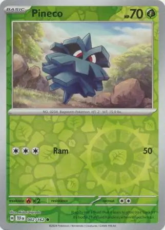 Temporal Forces Pineco #2/162 reverse holo