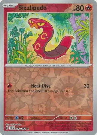 Temporal Forces Sizzlipede #36/162 reverse holo