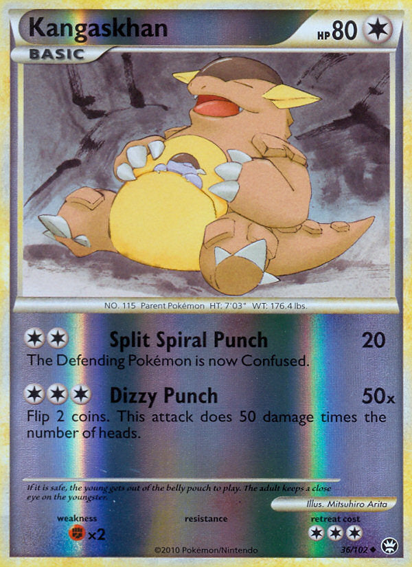 Triumphant Kangaskhan #36/102 reverse holo