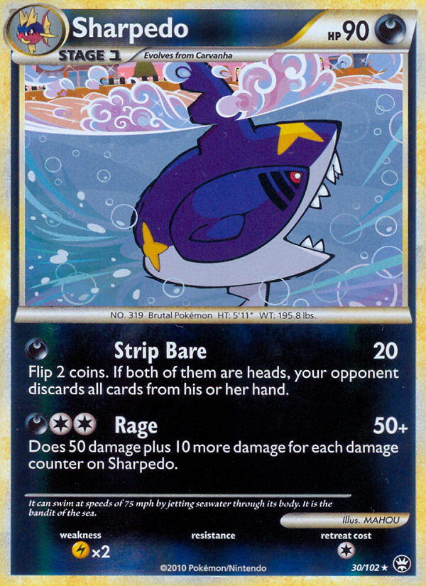 Triumphant Sharpedo #30/102 reverse holo