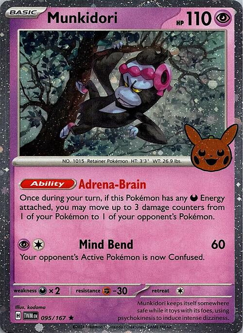 Twilight Masquerade Holo Munkidori #95/167 Trick or Trade
