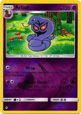 Unbroken Bonds Arbok #63/214 reverse holo