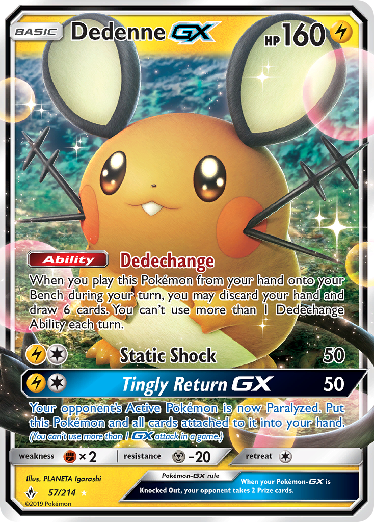 Unbroken Bonds Dedenne GX #57/214