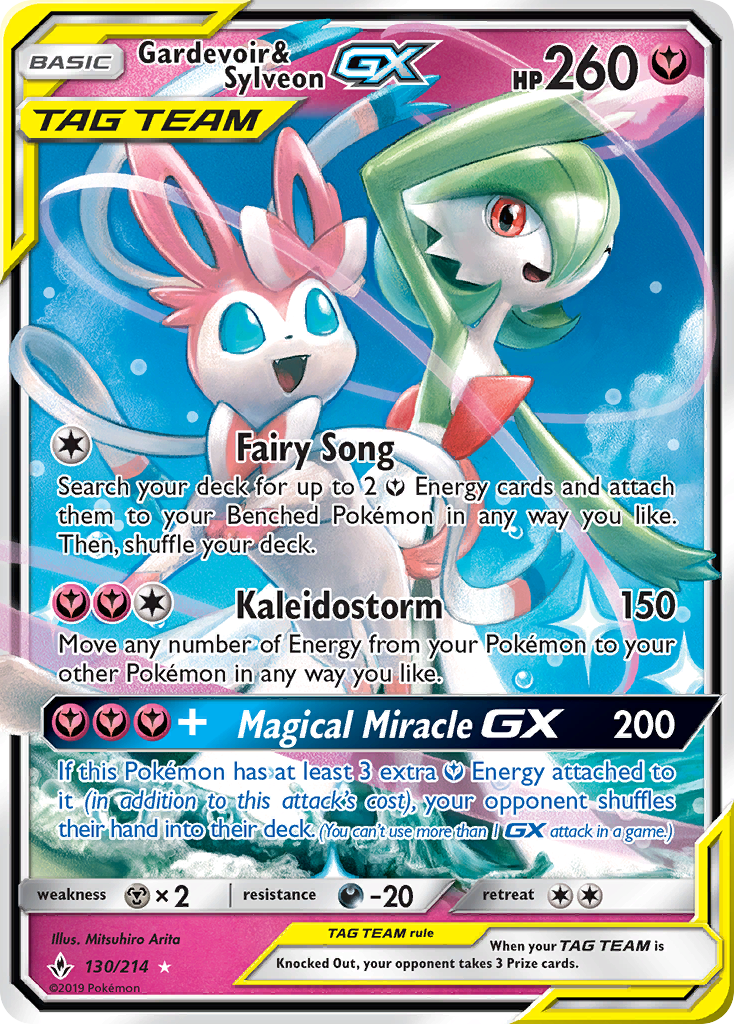 Unbroken Bonds Gardevoir & Sylveon GX #130/214