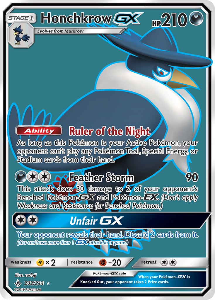 Unbroken Bonds Honchkrow GX #202/214