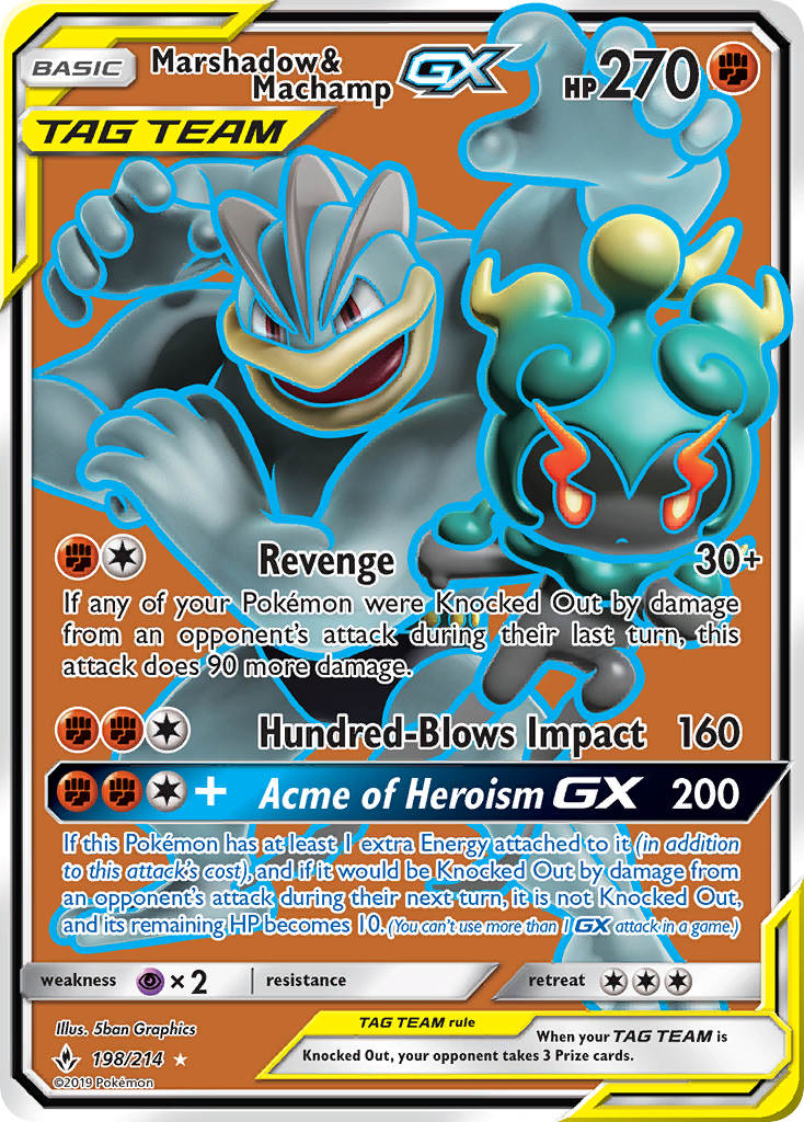 Unbroken Bonds Marshadow & Machamp GX #198/214