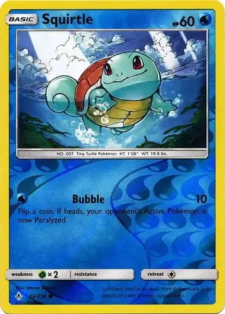 Unbroken Bonds Squirtle #33/214 reverse holo