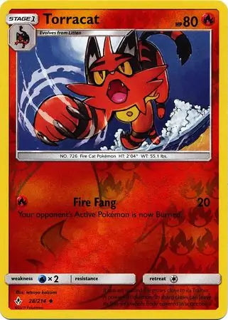 Unbroken Bonds Torracat #28/214 reverse holo