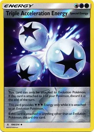 Unbroken Bonds Triple Acceleration Energy #190/214 reverse holo