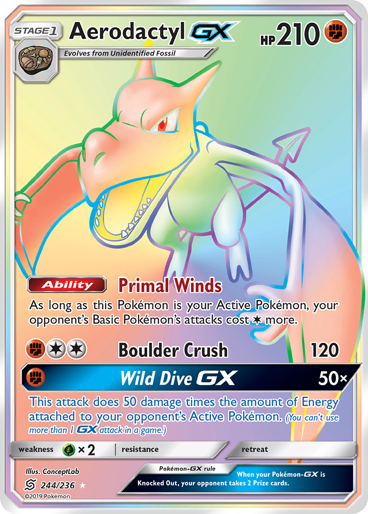Unified Minds Aerodactyl GX #244/236