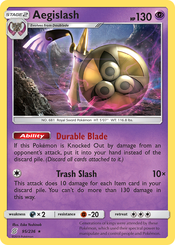 Unified Minds Holo Aegislash #95/236