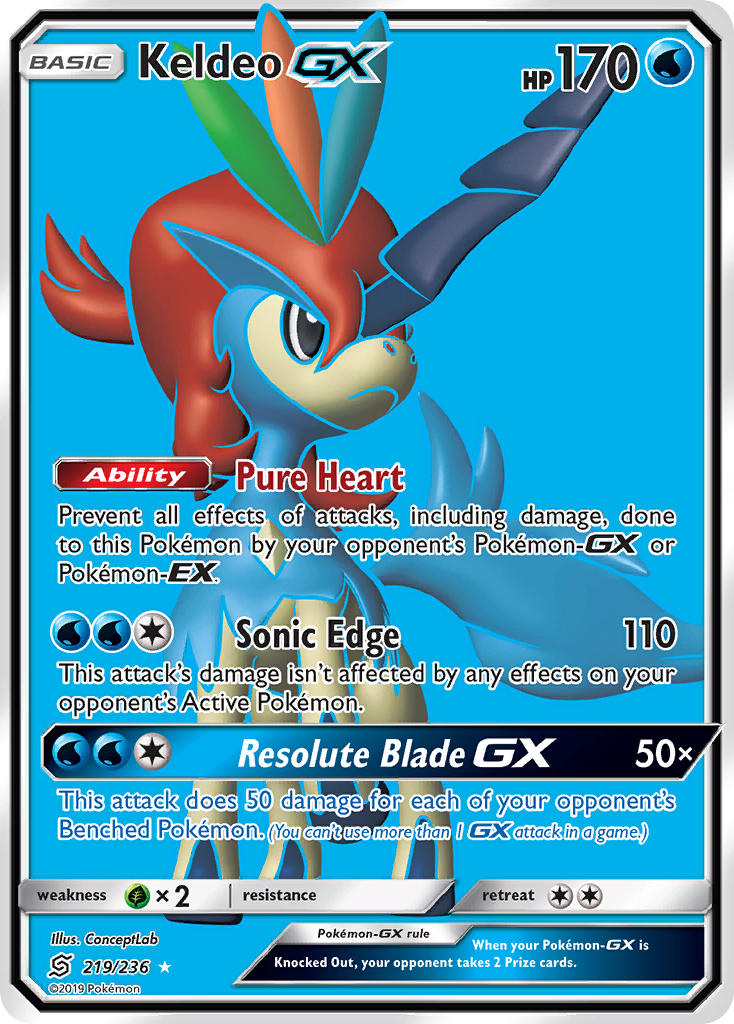 Unified Minds Keldeo GX #219/236