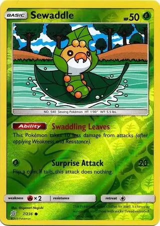Unified Minds Sewaddle #7/236 reverse holo