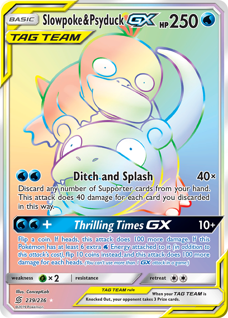 Unified Minds Slowpoke & Psyduck GX #239/236